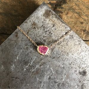 Emilie Shapiro Bud Necklace Pink Spinel